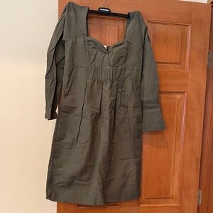 COS Long Sleeve Olive Dress